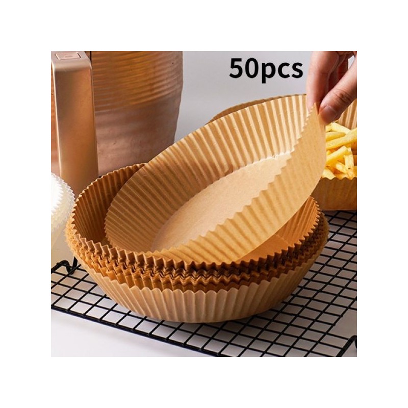 Forma de Papel Quadrada para Air Fryer 50 Peças 20 cm - Donna