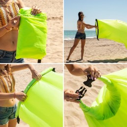 Aufblasbares Hangout-Bag-Sofa im Lamzac-Stil Bewegen Sie sich überall hin, mit maximalem Stil und Komfort, dank der Hangout Bag im Lamzac-Stil, einem tragbaren Sofa, das sich in Sekundenschnelle mit Luft aufbläst