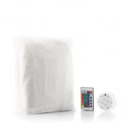 Este original y versátil sofá hinchable con luz multicolor y mando a distancia se adapta a cualquier ambiente combinando elegancia y utilidad.