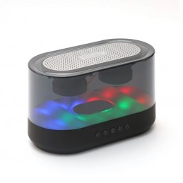Donnez vie à votre playlist avec ce fantastique haut-parleur Bluetooth et regardez un spectacle de lumières colorées qui bougent selon le rythme.