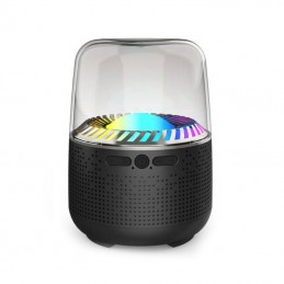 Da vida a tu lista de reproducción con este fantástico Altavoz Bluetooth y observa un espectáculo de luces de colores que se mueven según el ritmo.