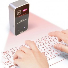 Cet appareil portable projette une image laser d'un clavier sur n'importe quelle surface plane, vous permettant de taper sans clavier physique.