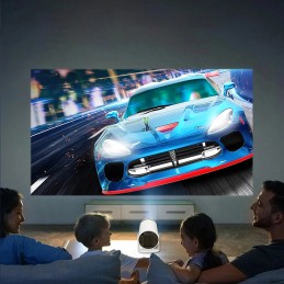 Portátil y fácil de transportar, este mini proyector 4K portátil es el compañero perfecto para actividades al aire libre, negocios y entretenimiento en el hogar.