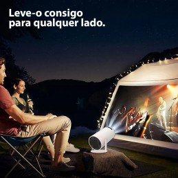 Portátil y fácil de transportar, este mini proyector 4K portátil es el compañero perfecto para actividades al aire libre, negocios y entretenimiento en el hogar.