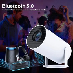Portable et facile à transporter, ce mini projecteur 4K portable est le compagnon idéal pour les activités de plein air, les affaires et le divertissement à domicile.