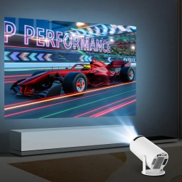 Portátil y fácil de transportar, este mini proyector 4K portátil es el compañero perfecto para actividades al aire libre, negocios y entretenimiento en el hogar.