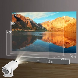Portátil y fácil de transportar, este mini proyector 4K portátil es el compañero perfecto para actividades al aire libre, negocios y entretenimiento en el hogar.