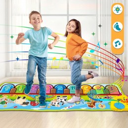 Mit dieser Musikmatte können Kinder mithilfe der riesigen Ziffern- und Farbtasten in Sekundenschnelle Musik spielen