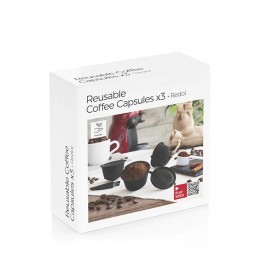 Capsule di caffè riutilizzabili per Dolce Gusto - Confezione da 3 Ora puoi preparare deliziosi caffè in modo semplice e veloce con l'aiuto di questo set di capsule riutilizzabili, compatibili con le macchine Dolce Gusto.