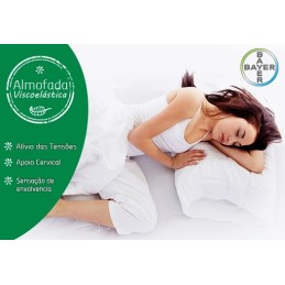 Almofada viscoelástica Deluxe feito com materiais de alta qualidade fornecidos pela Bayer, almofada de luxo que fará as suas noites de sono melhores.