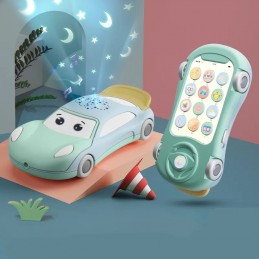 Questo telefono a forma di automobile è anche un proiettore di luce stellare, che quando acceso riproduce una musica soft per aiutare il tuo bambino ad addormentarsi.
