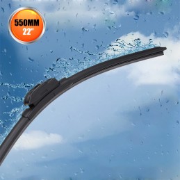 Las escobillas limpiaparabrisas de 550 mm - 22 pulgadas son, junto con otros dispositivos de seguridad, un elemento decisivo para la seguridad de su vehículo