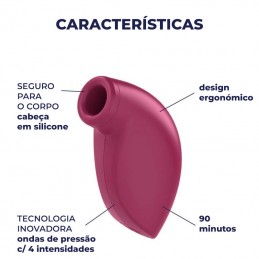 Dieser köstliche Klitorisstimulator hat 4 verschiedene Druckwellenprogramme, um Ihnen maximales Vergnügen ohne direkten Kontakt zu bieten
