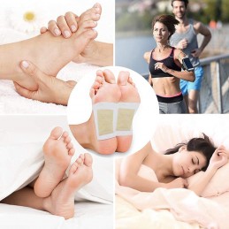 Detox Foot Patches Adesivos podais que ajudam a desintoxicar o corpo e estimulam o relaxamento dos músculos e dos tendões.