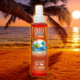 Annatto seed oil is a well-known natural tanning agent, which intensifies and maintains the tan for much longer.