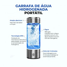 Experience the invigorating power of hydrogenated water wherever you go, thanks to this state-of-the-art portable bottle.