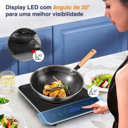 D'une puissance de 2000W, cette plaque à induction chauffe plus vite qu'une plaque de cuisson ou une cuisinière classique
