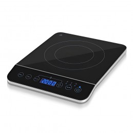 D'une puissance de 2000W, cette plaque à induction chauffe plus vite qu'une plaque de cuisson ou une cuisinière classique