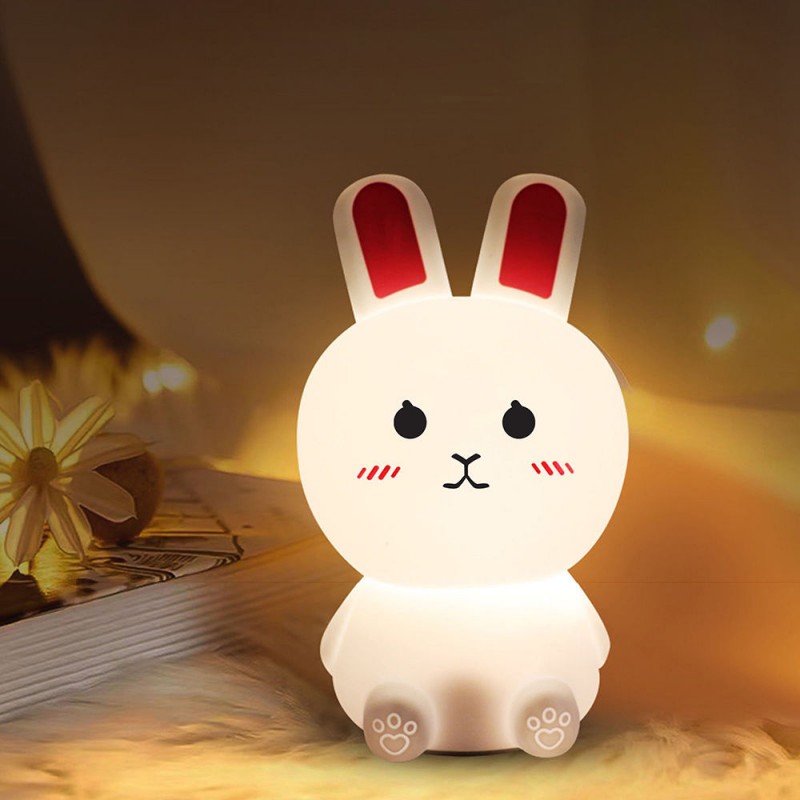 Super appealing LED lighting in the shape of a rabbit, ideal for children to use as a lamp, night light, toy or children's decoration