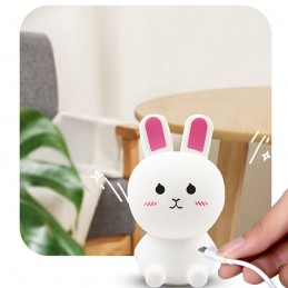 Éclairage LED super attrayant en forme de lapin, idéal pour les enfants à utiliser comme lampe, veilleuse, jouet ou décoration pour enfants