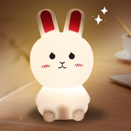 Éclairage LED super attrayant en forme de lapin, idéal pour les enfants à utiliser comme lampe, veilleuse, jouet ou décoration pour enfants