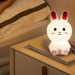 Éclairage LED super attrayant en forme de lapin, idéal pour les enfants à utiliser comme lampe, veilleuse, jouet ou décoration pour enfants