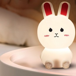 Éclairage LED super attrayant en forme de lapin, idéal pour les enfants à utiliser comme lampe, veilleuse, jouet ou décoration pour enfants