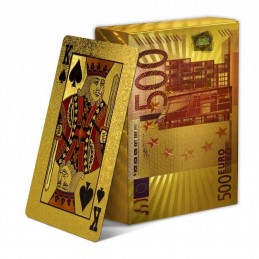 A 54-card deck with an elegant gold-plated design, consisting of 52 regular cards and 2 Jokers.