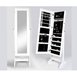 This practical mirror is a real 2-in-1 furniture as it has two attractive features. You can use it as a mirror and jeweler's.