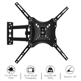 Get the perfect angle with this fantastic universal wall mount, for TVs up to 55 inches.