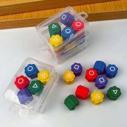 Experience the thrill of strategy and precision with this Gonggi dice set, inspired by the popular Squid Game series.