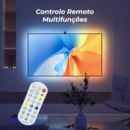 Uma fita de iluminação inteligente que sincroniza as luzes com a imagem e a música da sua televisão.