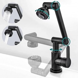 Ce fantastique robinet pivotant universel permet une rotation de 1080°, offrant commodité et facilité d'utilisation.