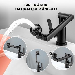 Ce fantastique robinet pivotant universel permet une rotation de 1080°, offrant commodité et facilité d'utilisation.