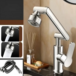 Ce fantastique robinet pivotant universel permet une rotation de 1080°, offrant commodité et facilité d'utilisation.