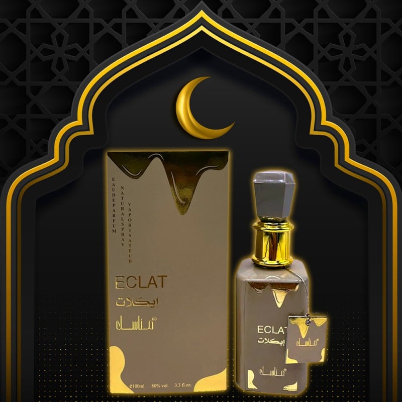 Perfume Árabe Unissexo Eclat Descubra o mistério e a grandeza do Oriente com esta fragrância luxuosa, que evoca as ricas tradições olfativas árabes