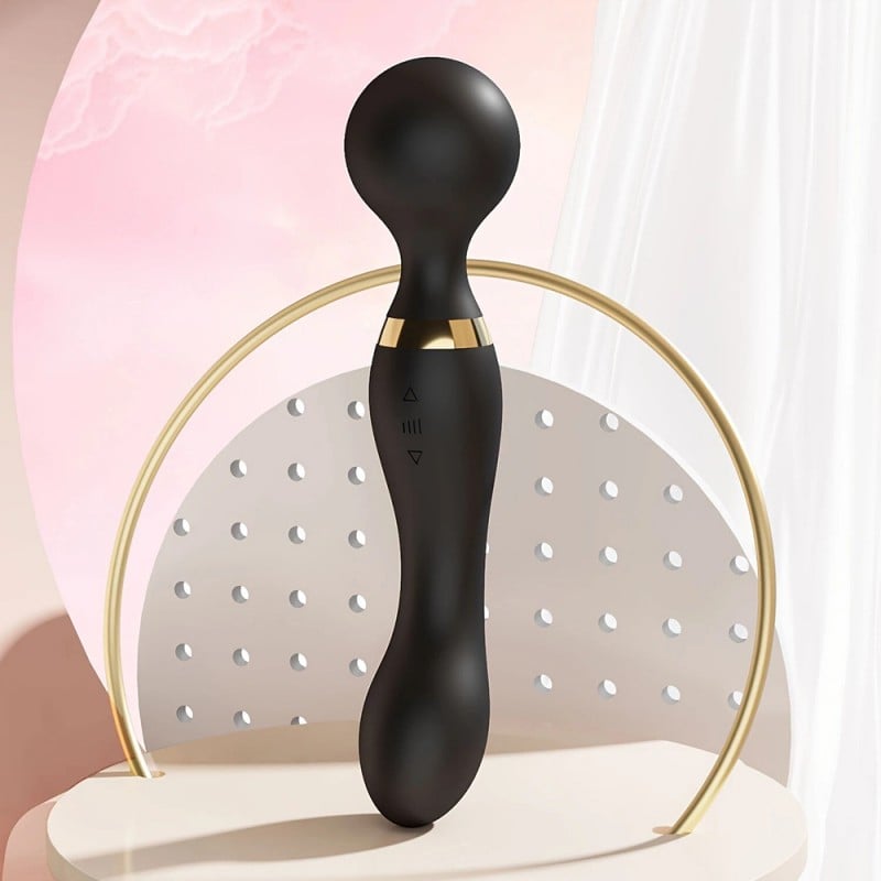 Doppelkopf-Körpermassagegerät – wiederaufladbar über USB Dieses Körpermassagegerät erzeugt sanfte und dennoch belebende Vibrationen, um Verspannungen zu lösen und die Entspannung zu fördern.