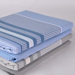 Este fantástico juego de sábanas 100 por cien algodón para cama de matrimonio garantiza un tacto agradable y suave.