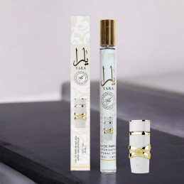 Ein 35 ml arabisches Parfüm des Duftes Lattafa Yara Moi, in einer exotischen und femininen Komposition, die die Raffinesse und Eleganz der modernen Frau unterstreicht