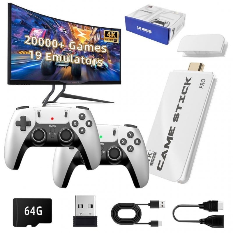 Eis a Gamebox de Jogos Retro para ligar à TV, que inclui os mais populares das décadas de 80, 90 e 2000