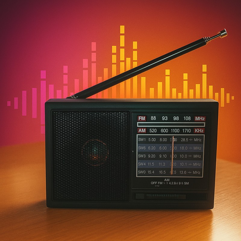 Rechargeable Portable AM FM Radio with Antenna This fantastic portable radio with vintage design, has analog controls and a rechargeable USB Type-C battery