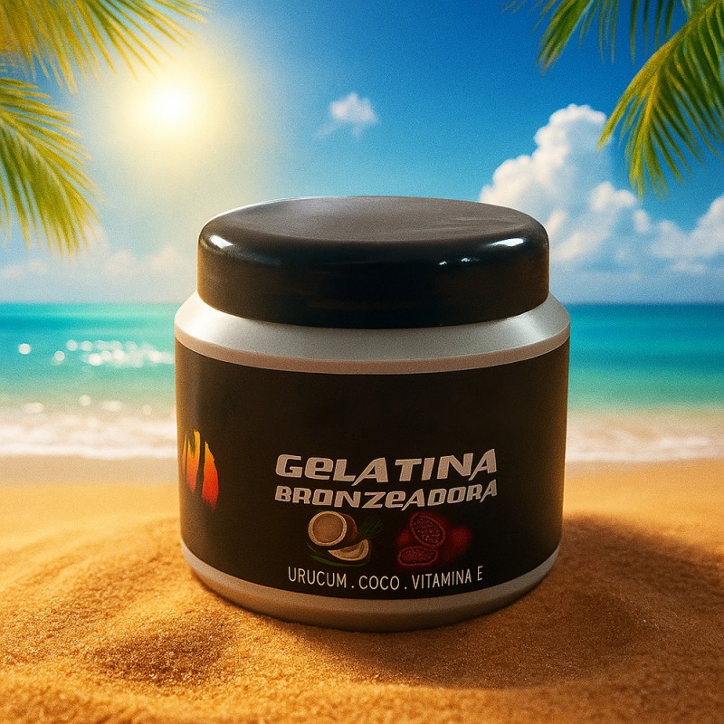 Gelatina bronceadora de achiote y coco con vitamina E – 200 ml Este gel bronceador enriquecido con achiote y coco te ayuda a conseguir un bronceado intenso, exótico y dorado, sin descuidar el cuidado de tu piel.