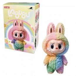 Labubu fait partie de l'univers imaginatif des Monstres, cette édition spéciale représente les couleurs vibrantes de l'arc-en-ciel