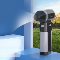 Dieser Ventilator ist für eine schnelle Luftzirkulation konzipiert und sorgt so auch in engen Räumen für eine starke, gleichmäßige Brise.