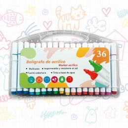 Marcadores acrílicos - Paquete de 36