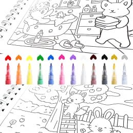 Libérez l'imagination de vos enfants avec ces fantastiques livres de coloriage, où chaque page prend vie dans un univers de couleurs et de fantaisie.