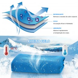 Una toalla original e innovadora que te ayudará a refrescarte después de hacer deporte y ejercicio.
