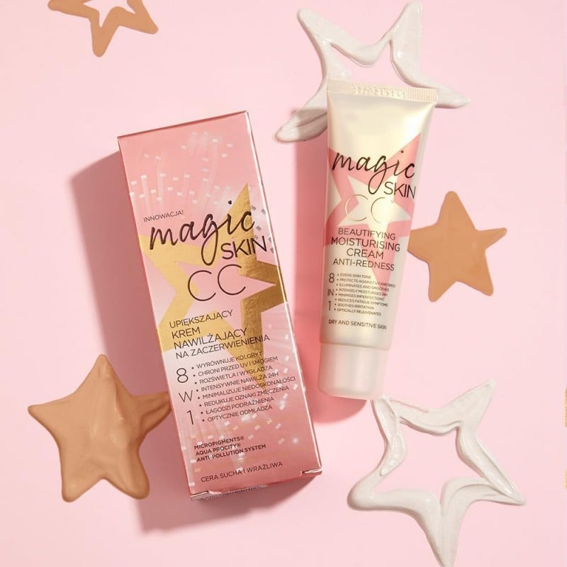 8-in-1 Anti-Redness Moisturizing Cream - Magic Skin CC A moisturizing cream designed to reduce redness and deeply care for dry and sensitive skin.