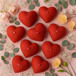 Candela in cera di soia a forma di cuore fatta a mano. Fragranze vegane, vari colori e dimensioni. Prodotta in Portogallo, ideale come regalo.