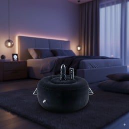 Cuscino gonfiabile rotondo con vibratore e telecomando